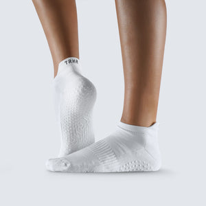 TRNR Ankle Grip Sock - White - Yoga / Pilates