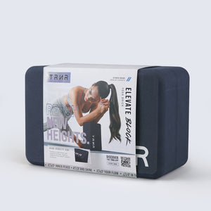 Elevate Yoga Block & Packaging - Midnight Blue